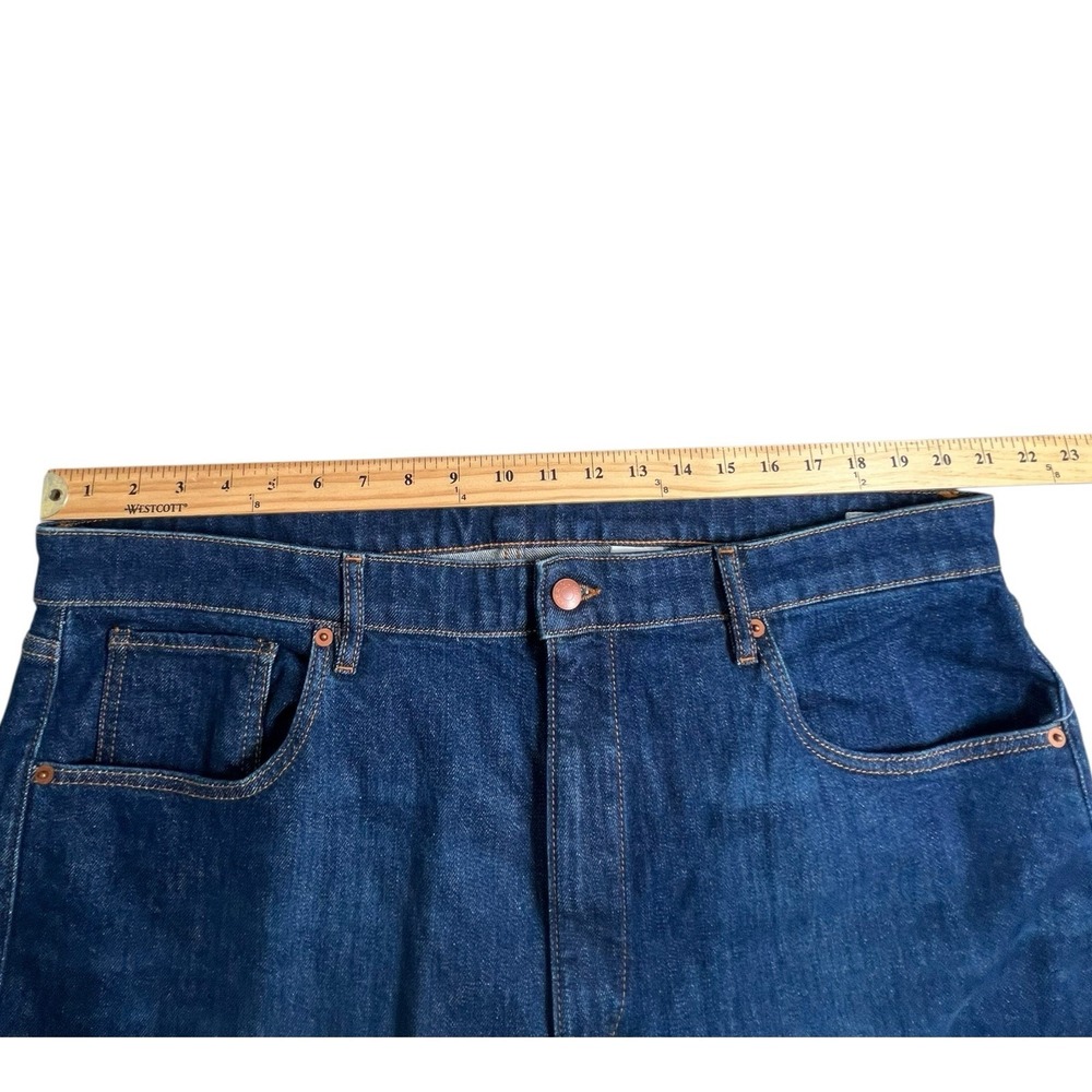 Atelier Munro Mens 42X33 Custom Fit Straight Leg Dark Wash Jeans - Picture 5 of 9